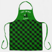 Tablier Motif noir et vert Brewer Buffalo Plaid (Recto)
