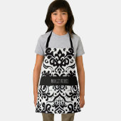 Tablier Motif noir noir Damask (Insitu)