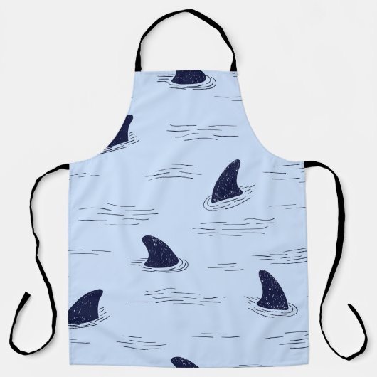 Tablier Motif Océan fin requin (Recto)