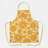 Tablier Motif Orange Fruits Slices Avec Nom Personnalisé (Recto)