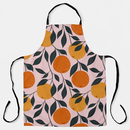 Tablier Motif orange vibrant (Recto)