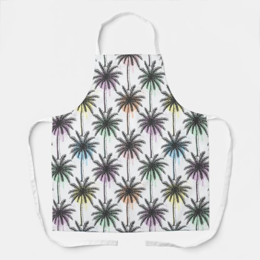 Tablier Motif Paint Drop Palm Tree (Recto)