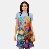Tablier Motif Paint Splatter (Porté)