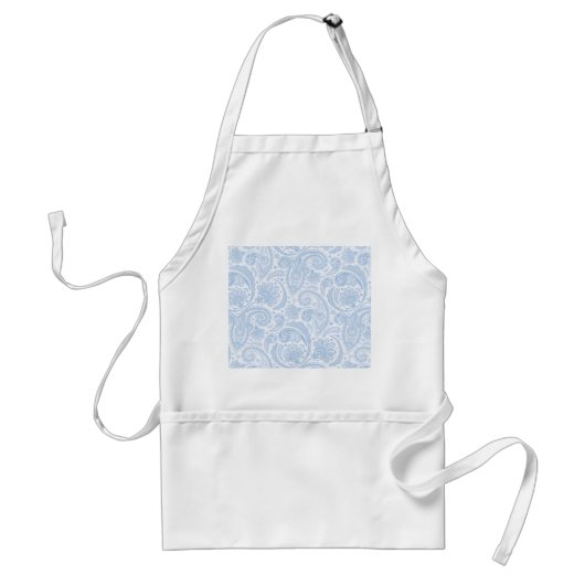 Tablier Motif paisley bleu blanc (Devant)