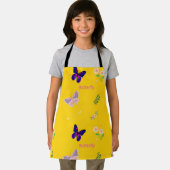 Tablier Motif papillon sur jaune (Insitu)