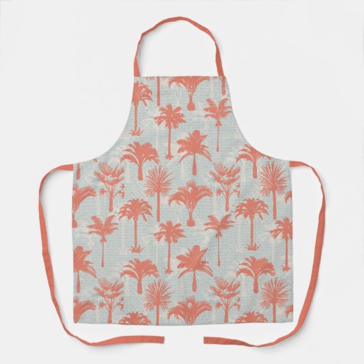 Tablier Motif Pastel Palm Tree (Recto)