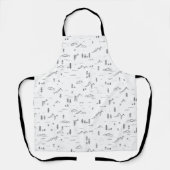 Tablier Motif paysager des lignes de bois géométriques (Recto)