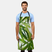 Tablier Motif peint à la main Feuille de palme (Porté)