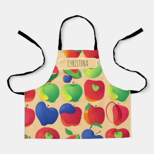 Tablier Motif personnalisé Apple moderne coloré