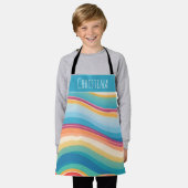 Tablier Motif personnalisé couleur vague (Porté)