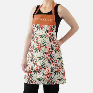Tablier Motif personnalisé de baie de houx