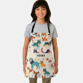 Tablier Motif personnalisé de l'aquarelle Chiens (Insitu)