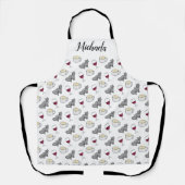 Tablier Motif Personnalisé Funny Wine Coffee Cats (Recto)