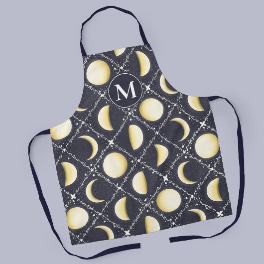 Tablier Motif Phases de lune céleste