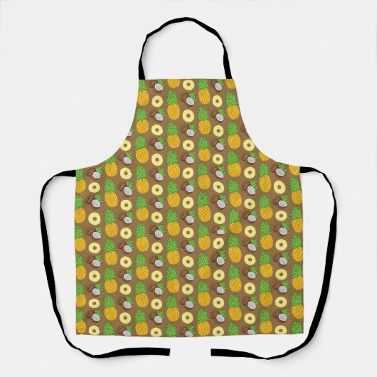 Tablier motif "Pineapple Coconut Bliss" (Recto)