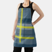 Tablier Motif plaid bleu et jaune (Insitu)