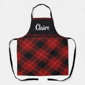 Tablier Motif Plaid Rouge Et Noir (Recto)