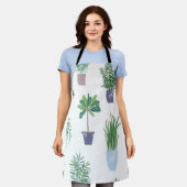 Tablier motif plante (Porté)