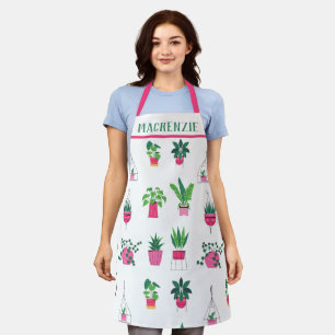 Tablier Motif Plante Boho personnalisée Femmes