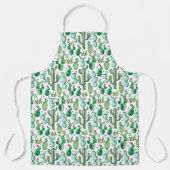 Tablier Motif Plante de Cactus d'aquarelle (Recto)