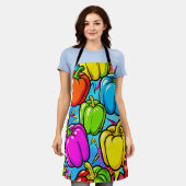 Tablier Motif Poivrons Pop Art (Porté)