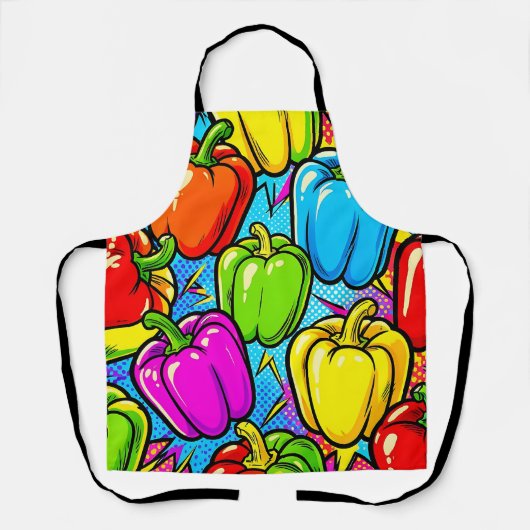 Tablier Motif Poivrons Pop Art (Recto)
