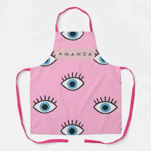 Tablier Motif Pop Art d'Œil Maléfique Tendance Personnalis