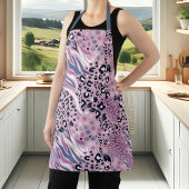 Tablier Motif Poster de animal Abstrait Zebra Leopard