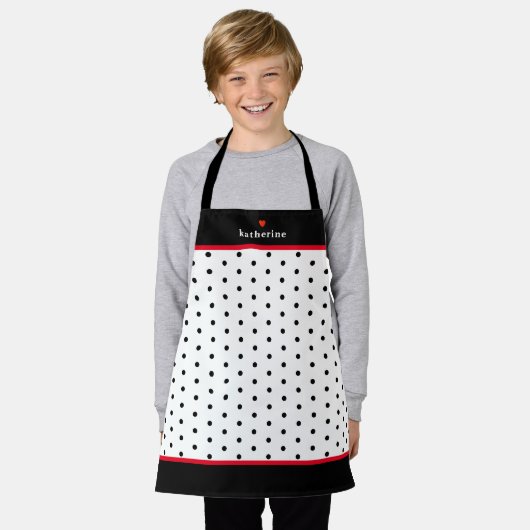 Tablier Motif pour enfants Chef Fun Dot (Porté)