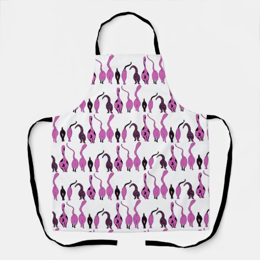 Tablier Motif Purple Cat Butt (Recto)