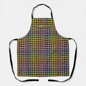 Tablier Motif Rainbow Houndstooth (Recto)