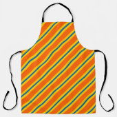 Tablier Motif rayé bleu, orange et jaune gras (Recto)