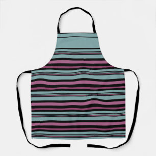 Tablier Motif rayé gris foncé
