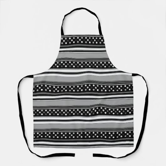 Tablier Motif rayé horizontal avec des étoiles (Recto)