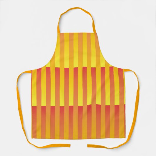 Tablier Motif rayé jaune orange (Recto)