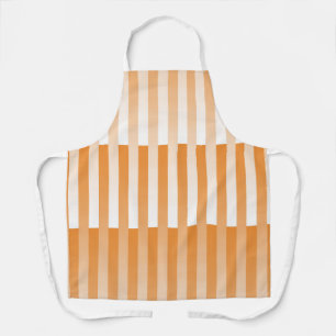 Tablier Motif rayé orange et blanc