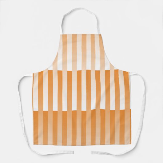 Tablier Motif rayé orange et blanc (Recto)