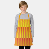 Tablier Motif rayé orange jaune (Porté)