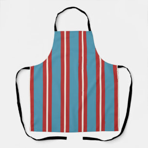 Tablier Motif rayé rouge et bleu vibrant Design moderne