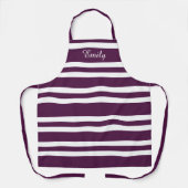 Tablier Motif rayé violet Nom moderne (Recto)
