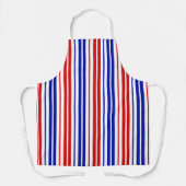 Tablier Motif rayures blanches rouges bleues (Recto)