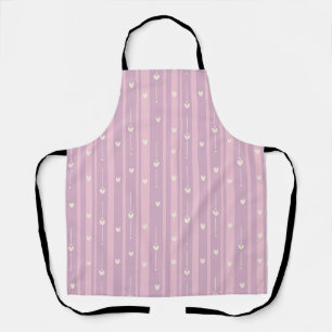 Tablier Motif rayures de cœur rougissant