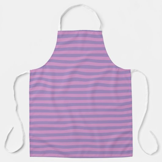 Tablier Motif Rayures Rose Violet (Recto)
