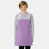 Tablier Motif Rayures Rose Violet (Porté)