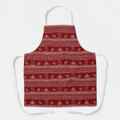 Tablier Motif Red Apron de Noël Reindeer (Recto)