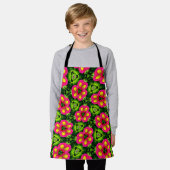 Tablier Motif Red Green Daisy (Porté)
