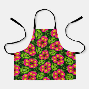 Tablier Motif Red Green Daisy