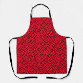 Tablier Motif Red Meander | Maze moderne (Recto)