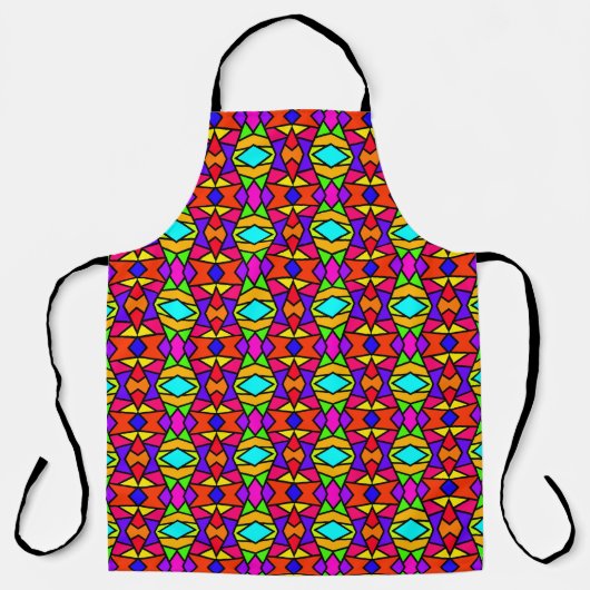 Tablier Motif répétitif géométrique patchwork de couleurs (Recto)
