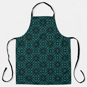 Tablier Motif répétitif sans couture en turquoise sur fond